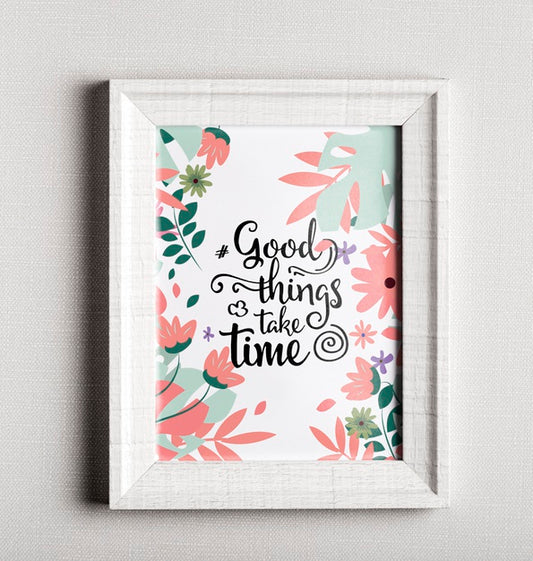 Free Frame With Colorful Motivational Quote Psd