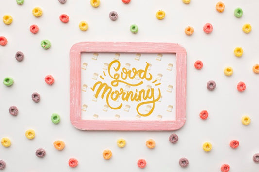 Free Frame With Good Morning Message Psd