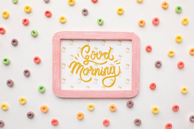 Free Frame With Good Morning Message Psd