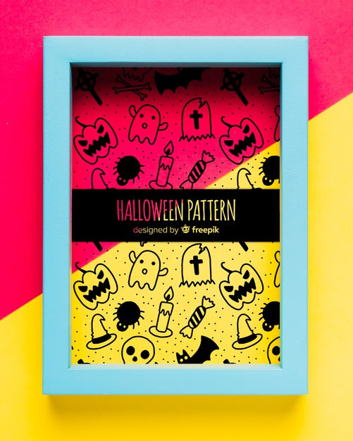 Free Frame With Halloween Element Concept Psd