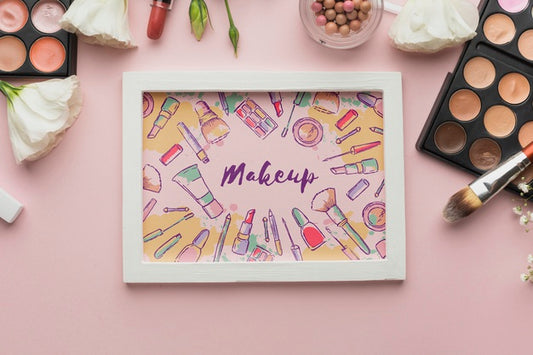 Free Frame With Makeup Message Mock-Up Psd