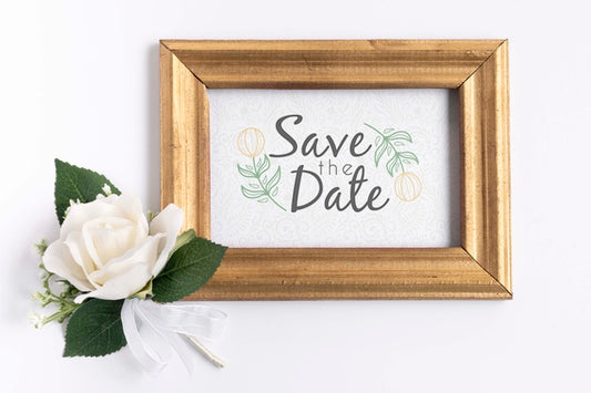 Free Frame With Save The Date Psd