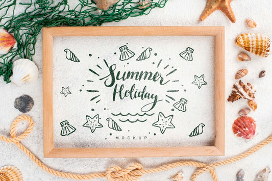 Free Frame With Summer Message Psd