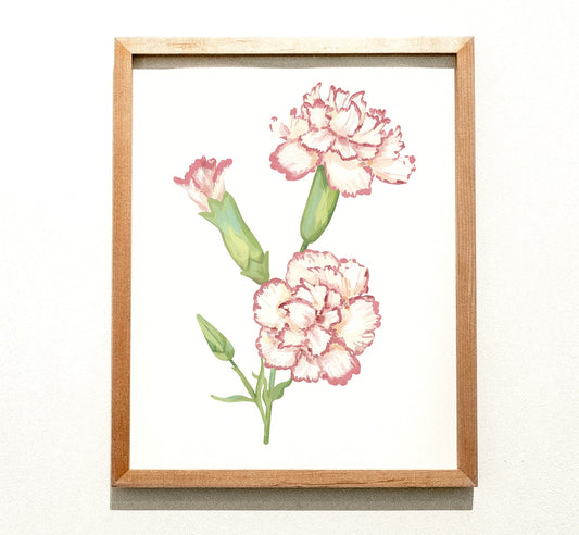 Free Framed Painting Of Flowers On A Wall