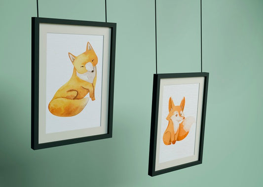 Free Frames Hanging With Fox Draw Psd