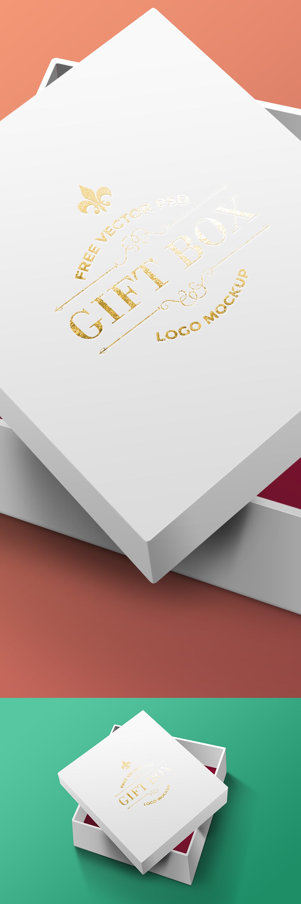 Free Top-Qualty Gift Box PSD