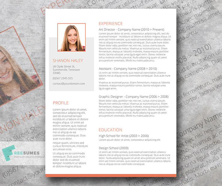 Free Modern Creative CV Resume Template in Minimal Style in Microsoft Word (DOCX) Format