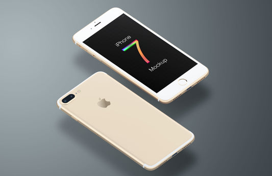 Free iPhone 7 Mockup in Different Colors