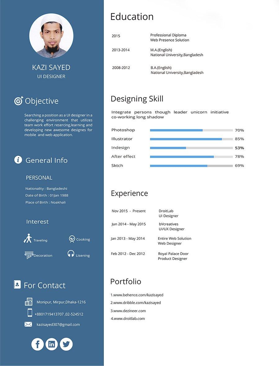 Free CV Templates – tagged 