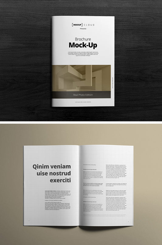 Free 2 Pieces of Top-Notch A4 Brochure Mockups