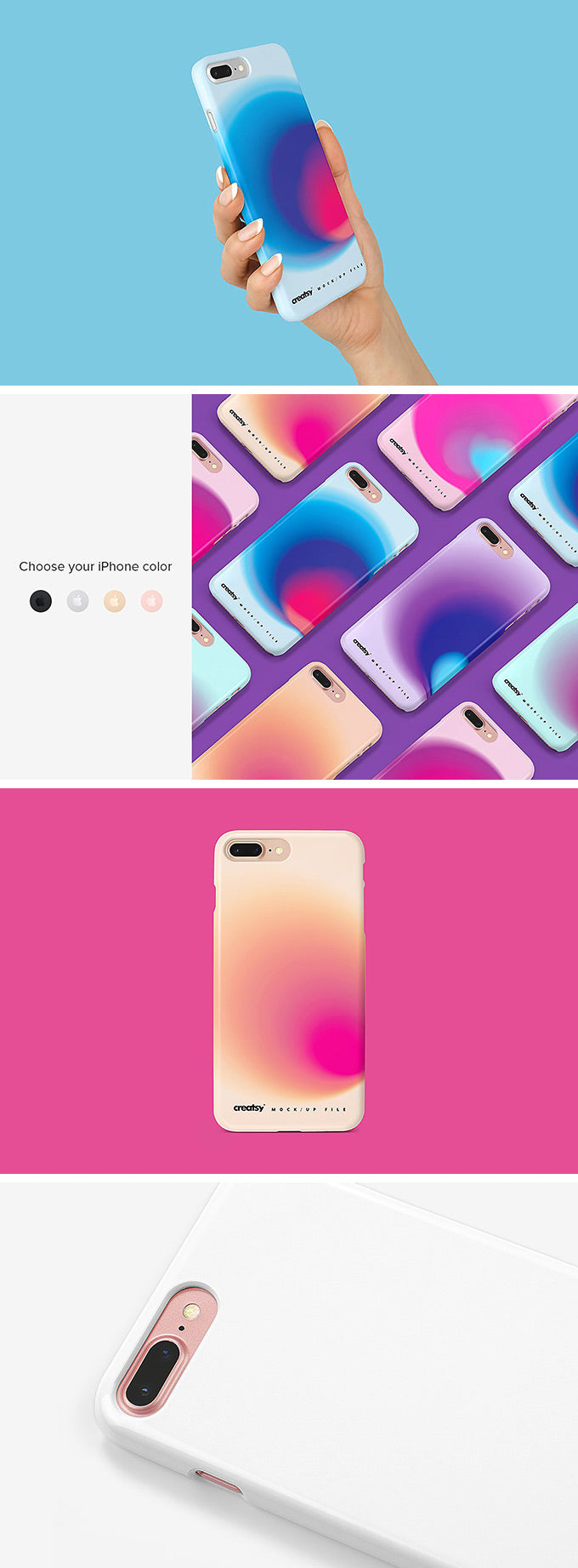 Free iPhone 8 with a Plastic Case Mockup – CreativeBooster