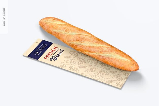 Free French Bread Paper Bag Mockup Psd
