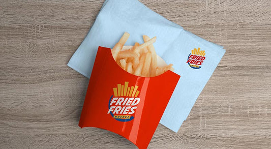 Free French Fries Packaging Mockup Psd