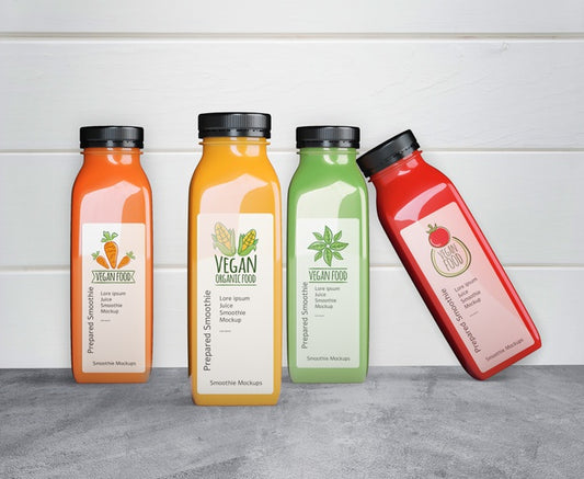 Free Fresh Summer Smoothies Mock-Up Psd
