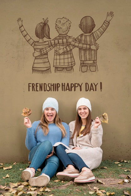 Free Friends Celebrating Friendship Day Together Psd