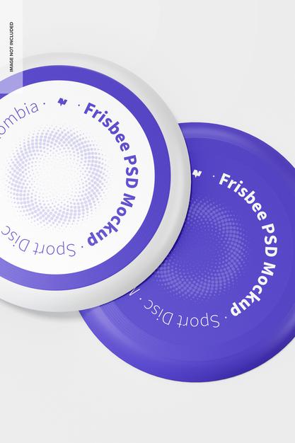 Free Frisbee Mockup, Close Up Psd