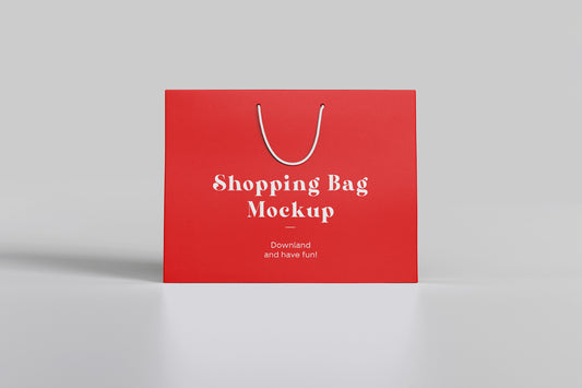Free Front Shopping Bag Mockup