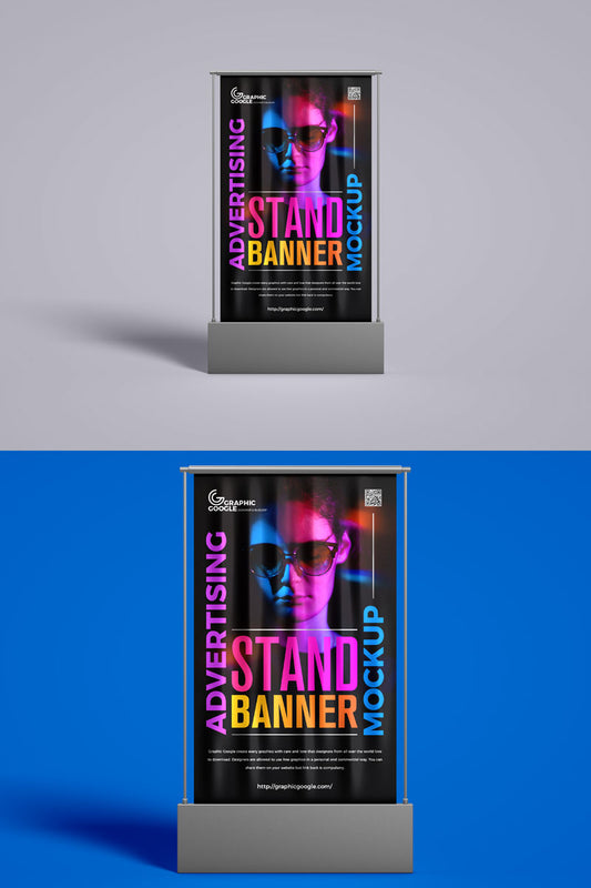 Free Front View Banner Mockup