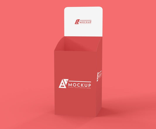 Free Front View Creative Red Exhibitor Mock-Up Psd