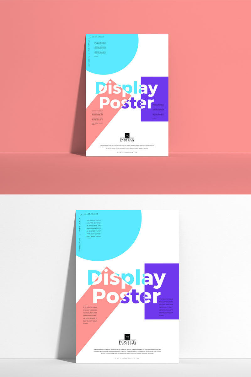 Free Front View Display Poster Mockup