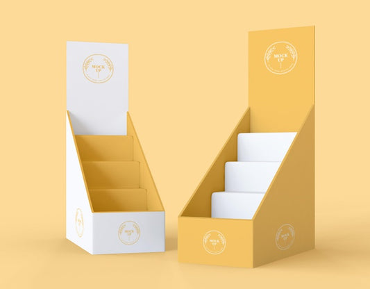 Free Front View Minimalist Yellow Exhibitors Mock-Up Psd