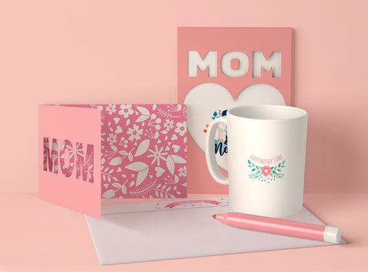 Free Front View Mother'S Day Arrangement With Scene Creators Psd
