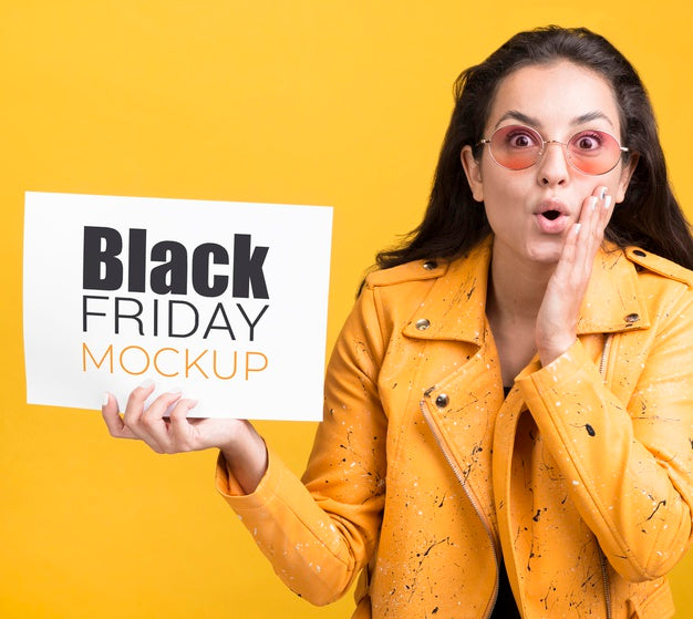 Free Front View Of Black Friday Concept Mock-Up Psd