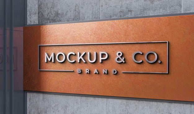 Free Front View Of Business Mockup Sign Design Psd – CreativeBooster
