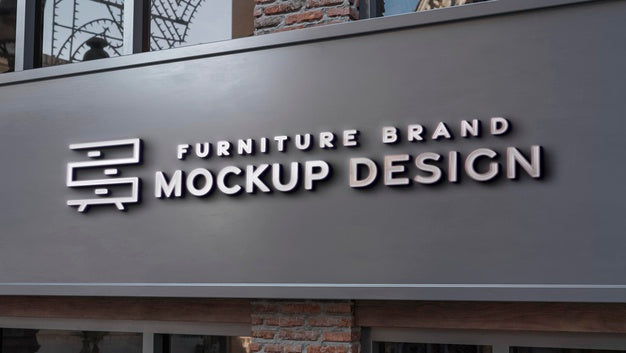 Free Front View Of Business Mockup Sign Design Psd – CreativeBooster