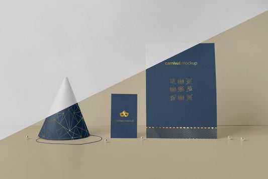 Free Front View Of Carnival Invitation With Cone Psd