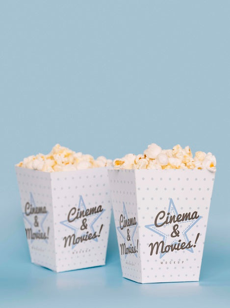 Free Front View Of Cinema Popcorn With Copy Space Psd