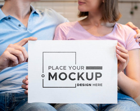 Free Front View Of Family Concept Mock-Up Psd