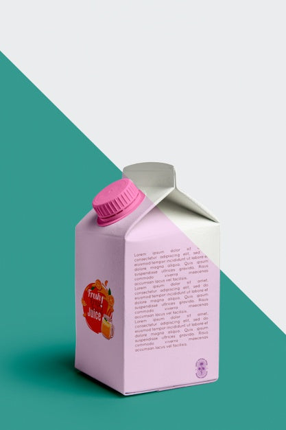 Free Front View Of Juice Carton Psd