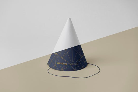 Free Front View Of Minimalistic Carnival Cone Psd