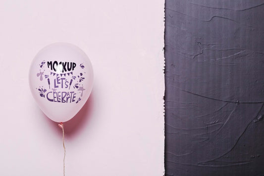 Free Front View Of Mock-Up Balloons For Celebration Psd