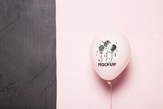Free Front View Of Mock-Up Balloons With Copy Space Psd