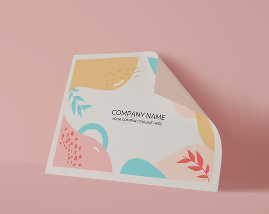 Free Front View Of Paper Sheet With Pastel Colors Psd