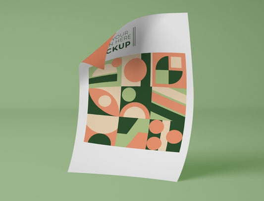 Free Front View Of Paper With Geometric Design Psd