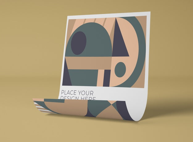 Free Front View Of Paper With Geometrical Design Psd
