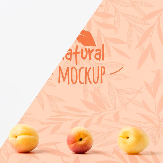 Free Front View Of Peaches Mock-Up Psd
