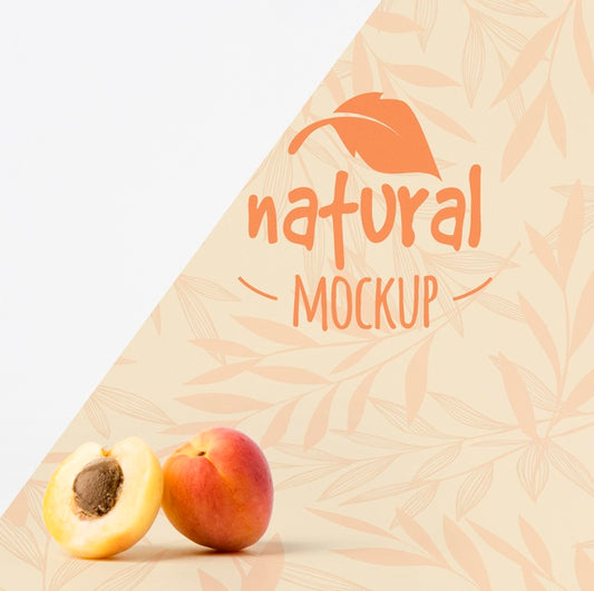 Free Front View Of Peaches Mock-Up Psd