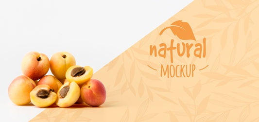 Free Front View Of Peaches Mock-Up With Copy Space Psd