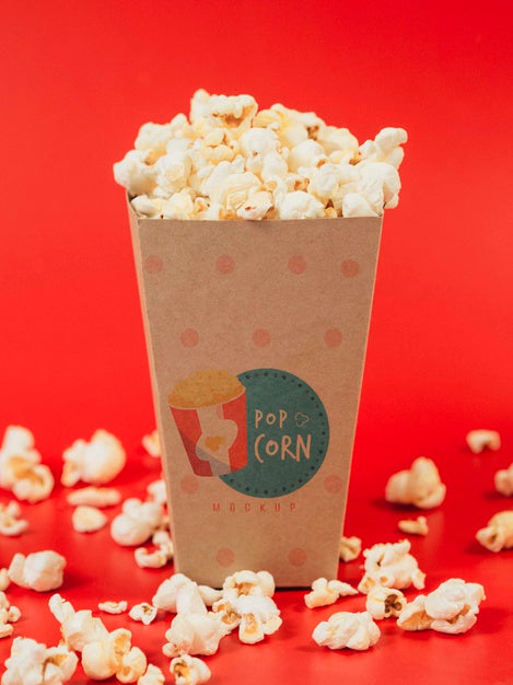 Free Front View Of Popcorn Cup Psd