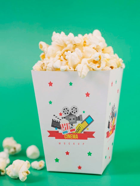 Free Front View Of Popcorn Cup Psd