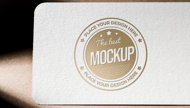 Free Front View Of Textured Business Card Paper Mock-Up Psd