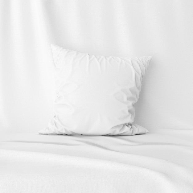 Free Front View Of White Pillow Cover Mockup Psd