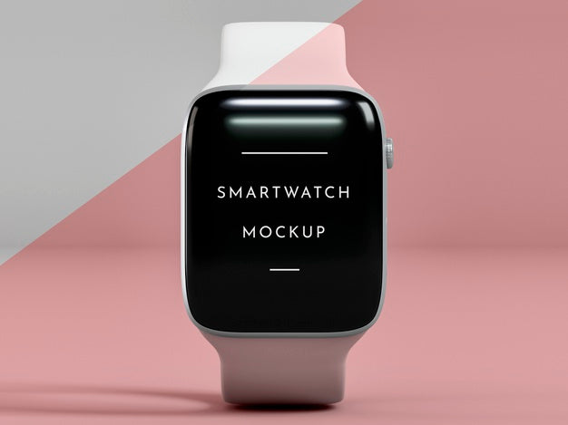 Free Front View Presentation For Smartwatch With Screen Mock-Up Psd