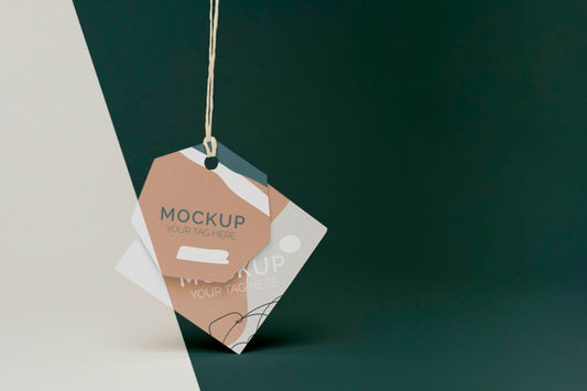 Free Front View Product Tag Mock-Up Psd