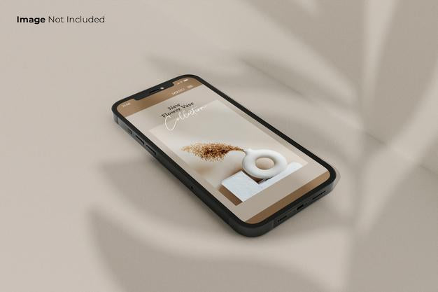 Free Full-Screen-Black-Smartphone-Mockup-Design Psd