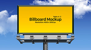 Free Fully Customizable Outdoor Advertising Billboard Mockup Psd